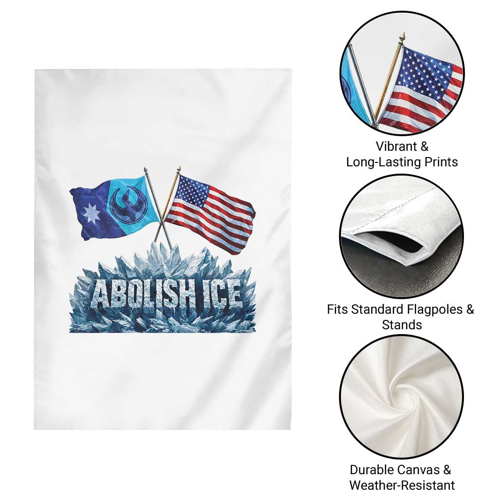 Abolish Ice Minnesota American Flag Garden Flag MN Rebel Loon Resistance Protest