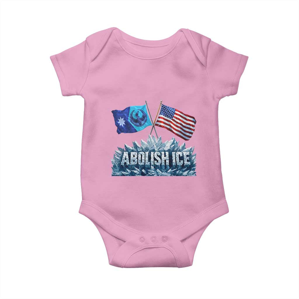 Abolish Ice Minnesota American Flag Baby Onesie MN Rebel Loon Resistance Protest