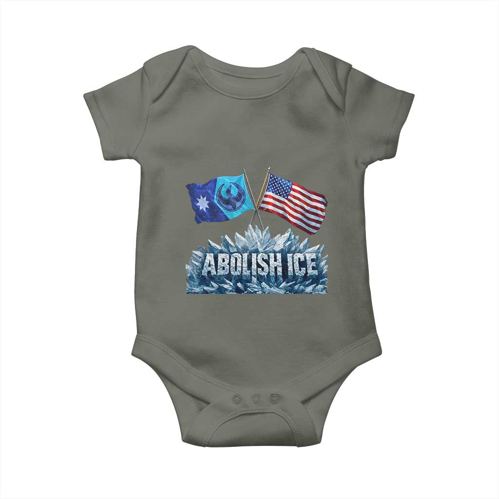 Abolish Ice Minnesota American Flag Baby Onesie MN Rebel Loon Resistance Protest