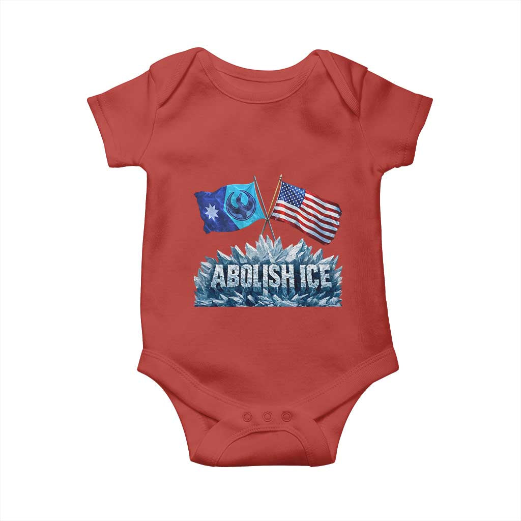 Abolish Ice Minnesota American Flag Baby Onesie MN Rebel Loon Resistance Protest