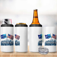 Abolish Ice Minnesota American Flag 4 in 1 Can Cooler Tumbler MN Rebel Loon Resistance Protest