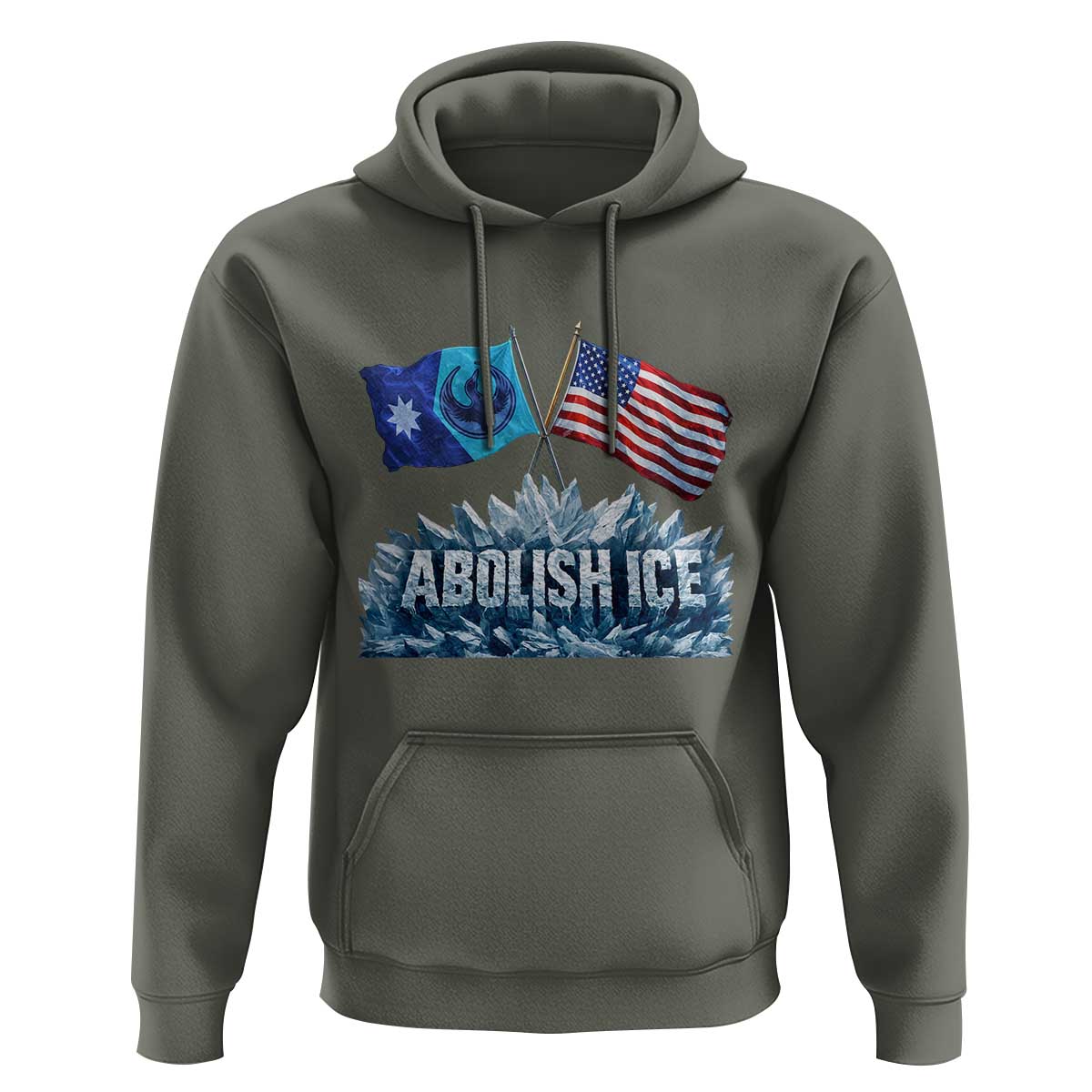 Abolish Ice Minnesota American Flag Hoodie MN Rebel Loon Resistance Protest