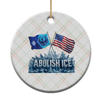 Abolish Ice Minnesota American Flag Ceramic Ornament MN Rebel Loon Resistance Protest