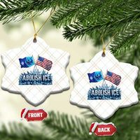 Abolish Ice Minnesota American Flag Ceramic Ornament MN Rebel Loon Resistance Protest