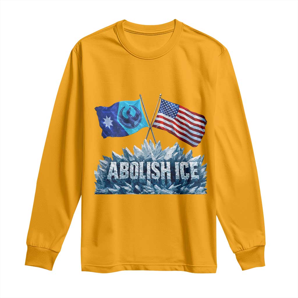 Abolish Ice Minnesota American Flag Long Sleeve Shirt MN Rebel Loon Resistance Protest