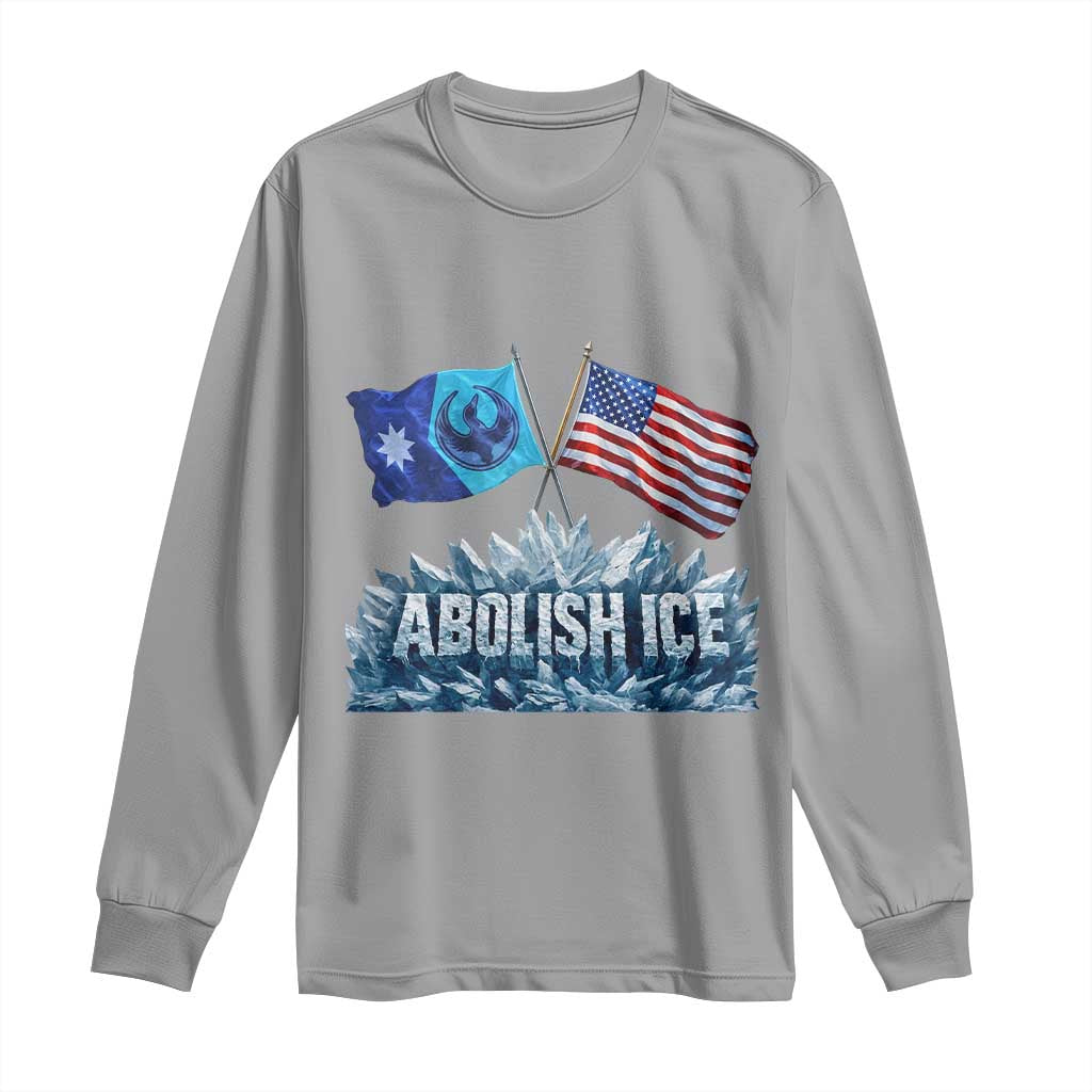 Abolish Ice Minnesota American Flag Long Sleeve Shirt MN Rebel Loon Resistance Protest