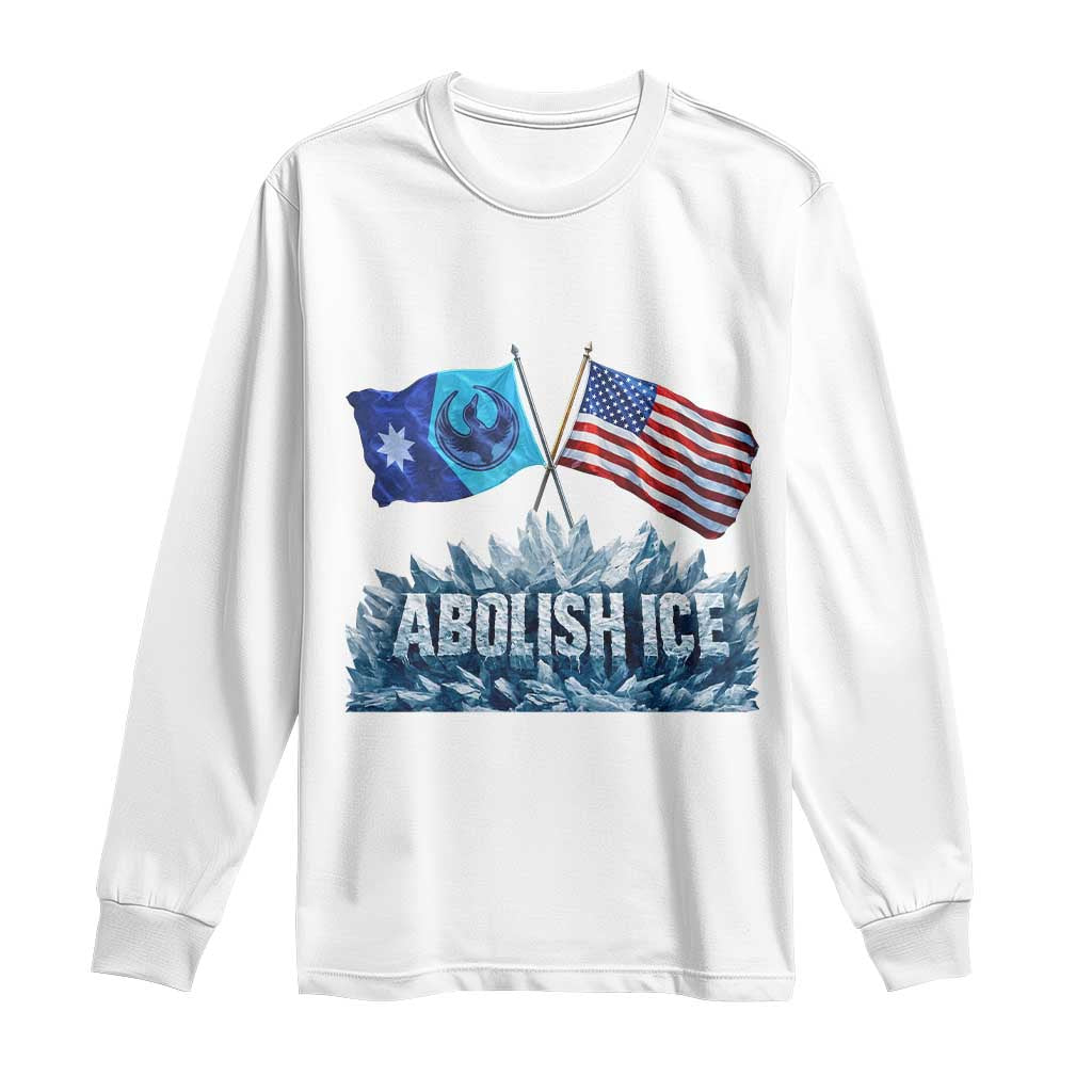 Abolish Ice Minnesota American Flag Long Sleeve Shirt MN Rebel Loon Resistance Protest