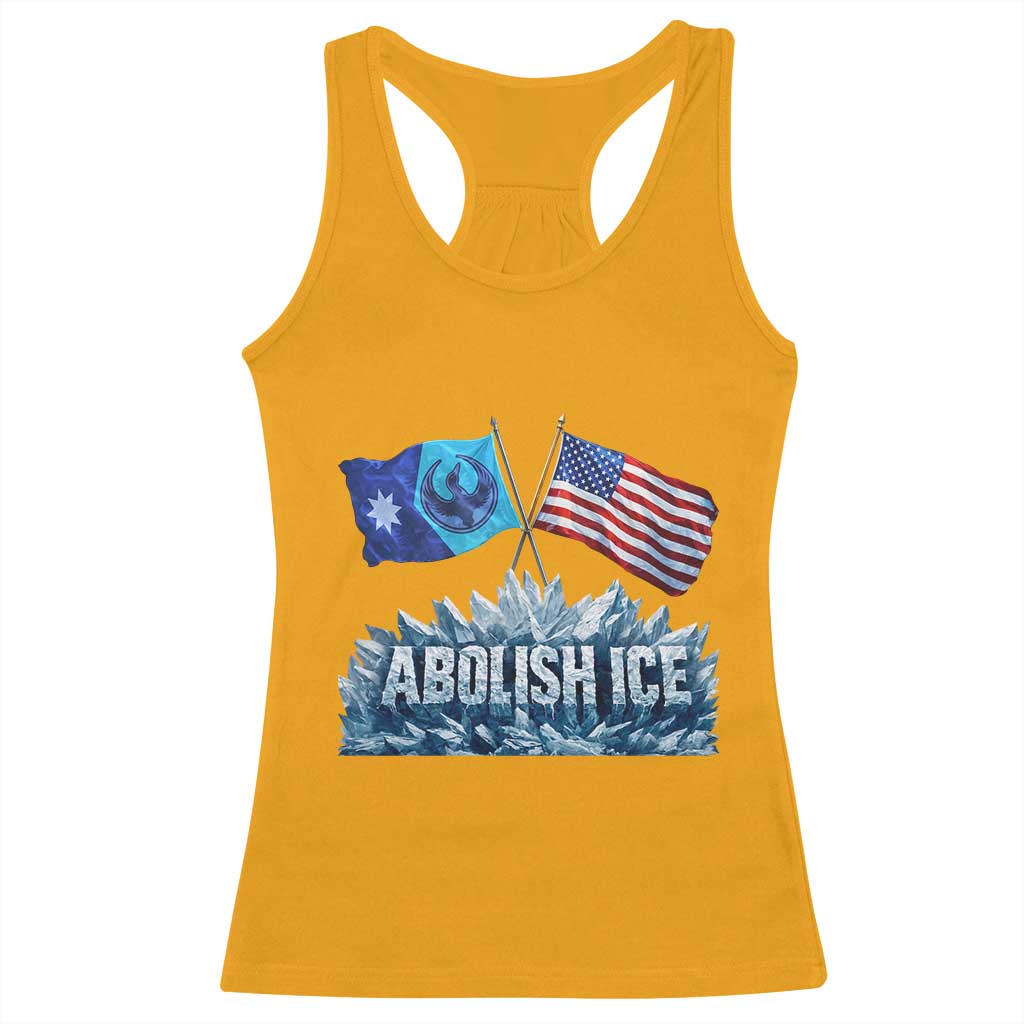 Abolish Ice Minnesota American Flag Racerback Tank Top MN Rebel Loon Resistance Protest