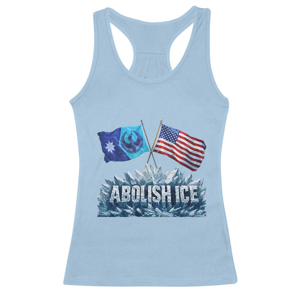 Abolish Ice Minnesota American Flag Racerback Tank Top MN Rebel Loon Resistance Protest