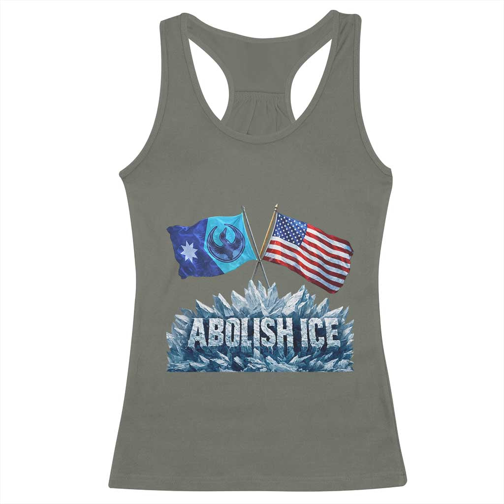 Abolish Ice Minnesota American Flag Racerback Tank Top MN Rebel Loon Resistance Protest