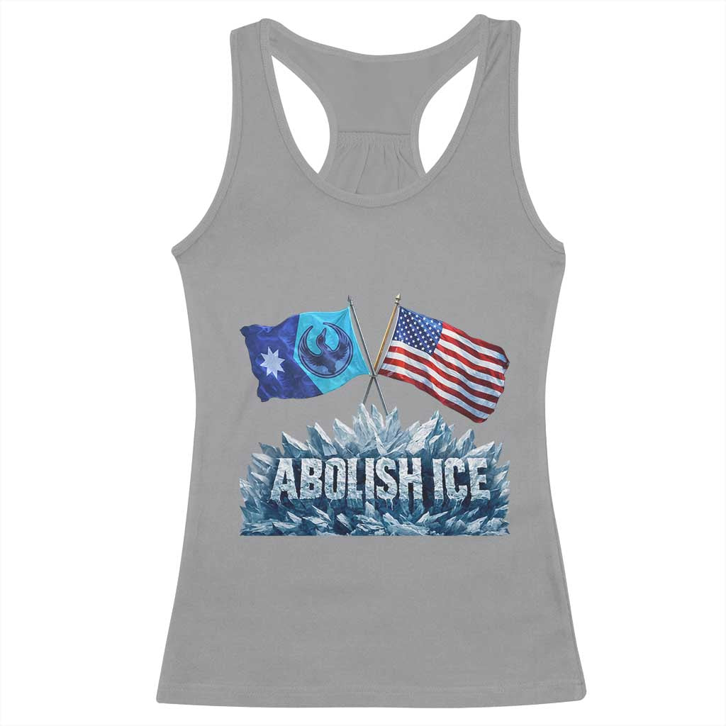 Abolish Ice Minnesota American Flag Racerback Tank Top MN Rebel Loon Resistance Protest