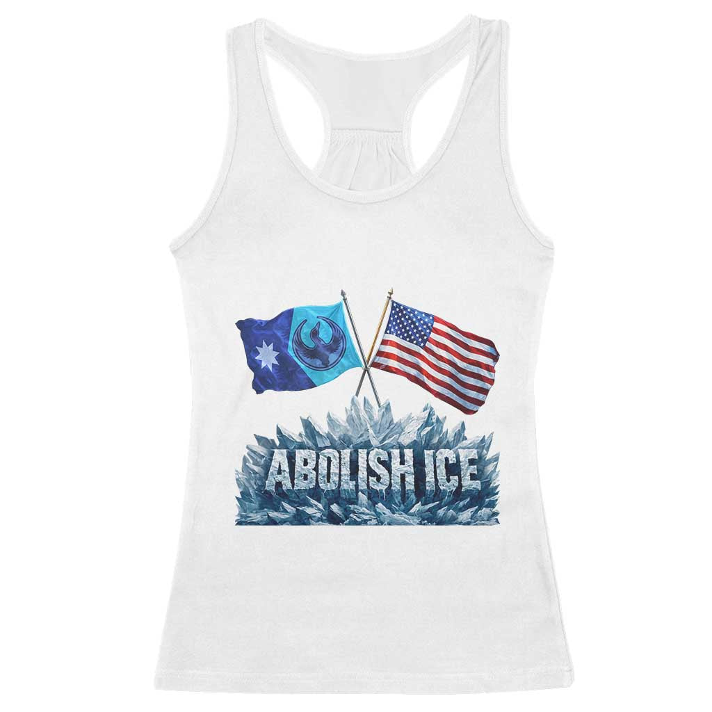 Abolish Ice Minnesota American Flag Racerback Tank Top MN Rebel Loon Resistance Protest