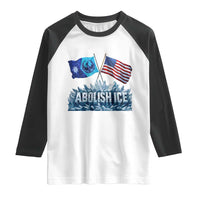 Abolish Ice Minnesota American Flag Raglan Shirt MN Rebel Loon Resistance Protest