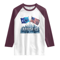 Abolish Ice Minnesota American Flag Raglan Shirt MN Rebel Loon Resistance Protest