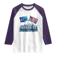 Abolish Ice Minnesota American Flag Raglan Shirt MN Rebel Loon Resistance Protest