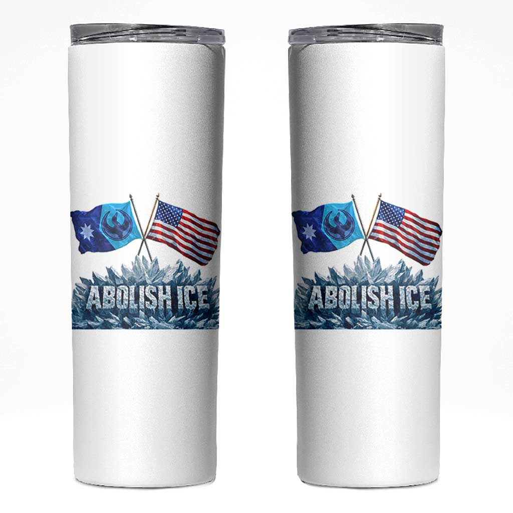 Abolish Ice Minnesota American Flag Skinny Tumbler MN Rebel Loon Resistance Protest