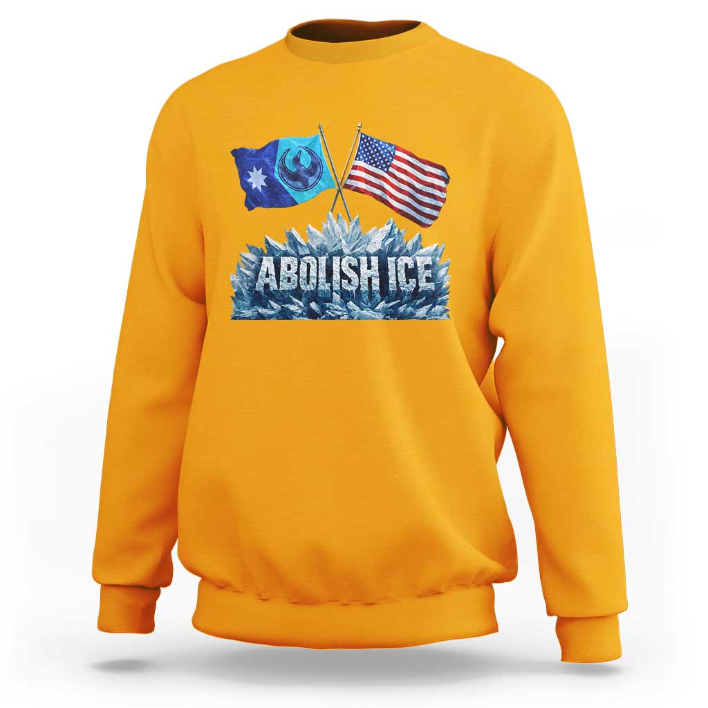 Abolish Ice Minnesota American Flag Sweatshirt MN Rebel Loon Resistance Protest