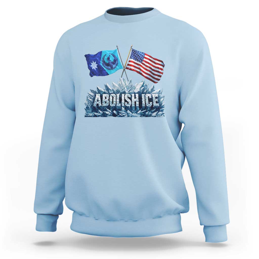 Abolish Ice Minnesota American Flag Sweatshirt MN Rebel Loon Resistance Protest