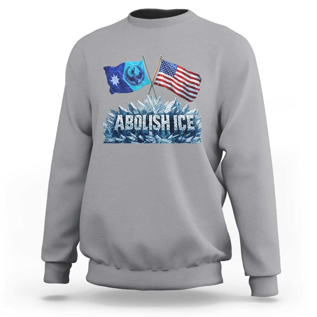 Abolish Ice Minnesota American Flag Sweatshirt MN Rebel Loon Resistance Protest
