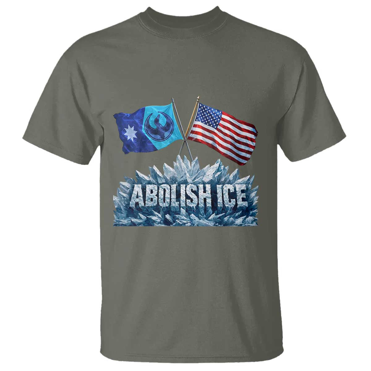 Abolish Ice Minnesota American Flag T Shirt MN Rebel Loon Resistance Protest