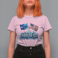 Abolish Ice Minnesota American Flag T Shirt For Women MN Rebel Loon Resistance Protest