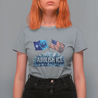 Abolish Ice Minnesota American Flag T Shirt For Women MN Rebel Loon Resistance Protest