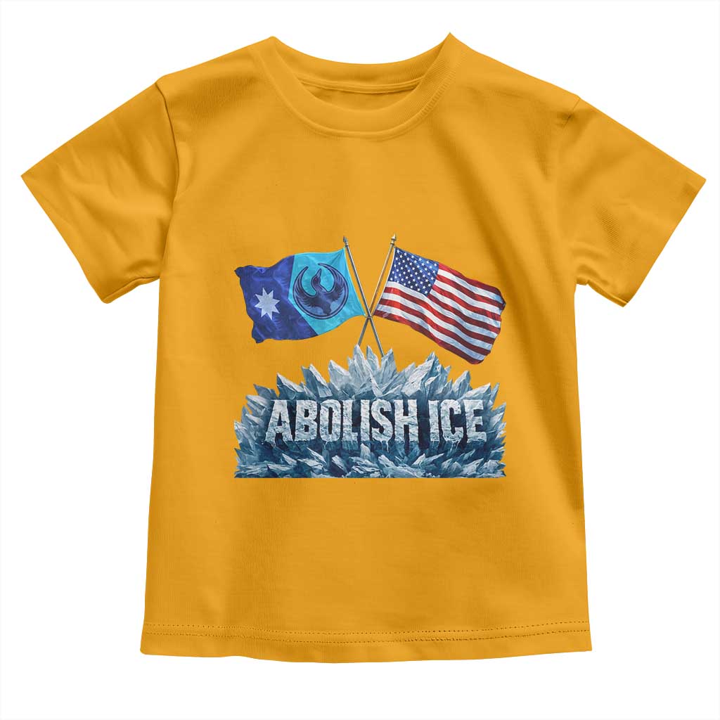 Abolish Ice Minnesota American Flag Toddler T Shirt MN Rebel Loon Resistance Protest