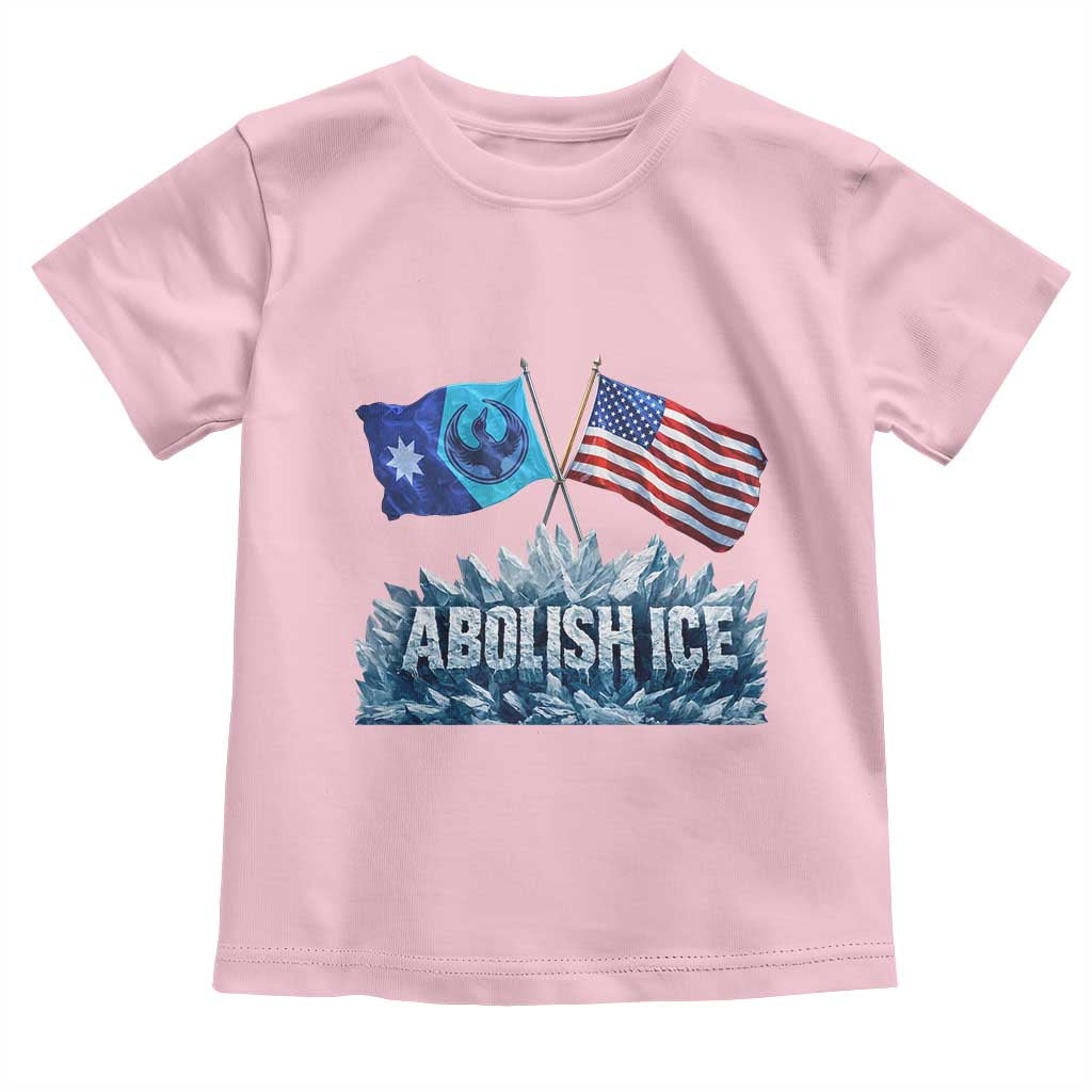 Abolish Ice Minnesota American Flag Toddler T Shirt MN Rebel Loon Resistance Protest