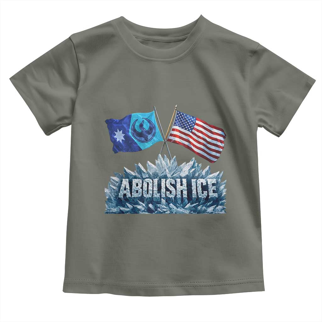 Abolish Ice Minnesota American Flag Toddler T Shirt MN Rebel Loon Resistance Protest