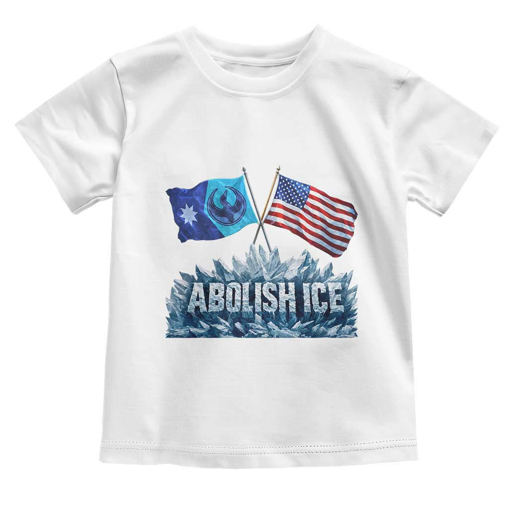 Abolish Ice Minnesota American Flag Toddler T Shirt MN Rebel Loon Resistance Protest