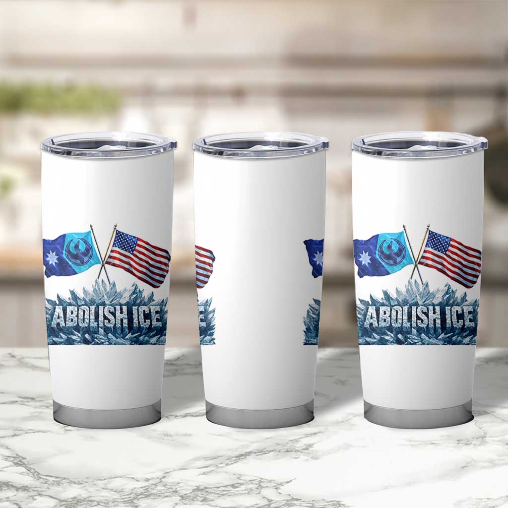 Abolish Ice Minnesota American Flag Tumbler Cup MN Rebel Loon Resistance Protest