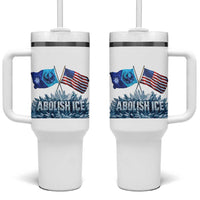 Abolish Ice Minnesota American Flag Tumbler With Handle MN Rebel Loon Resistance Protest