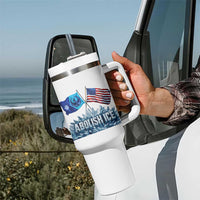 Abolish Ice Minnesota American Flag Tumbler With Handle MN Rebel Loon Resistance Protest