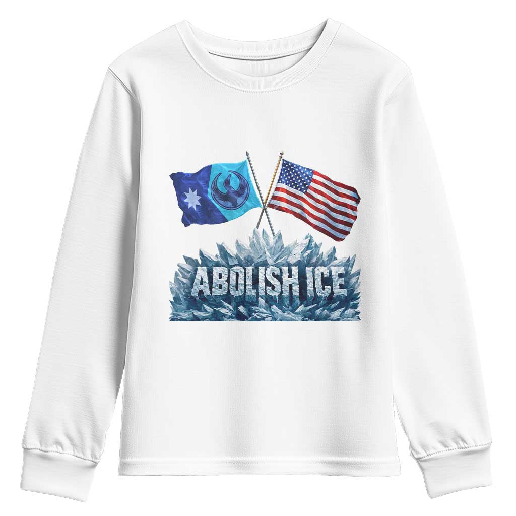 Abolish Ice Minnesota American Flag Youth Sweatshirt MN Rebel Loon Resistance Protest