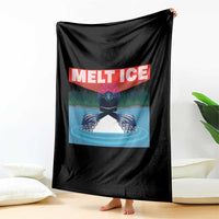 Melt Ice Red Eye Laser Loon Throw Blanket Political Resistance Minnesota Protest