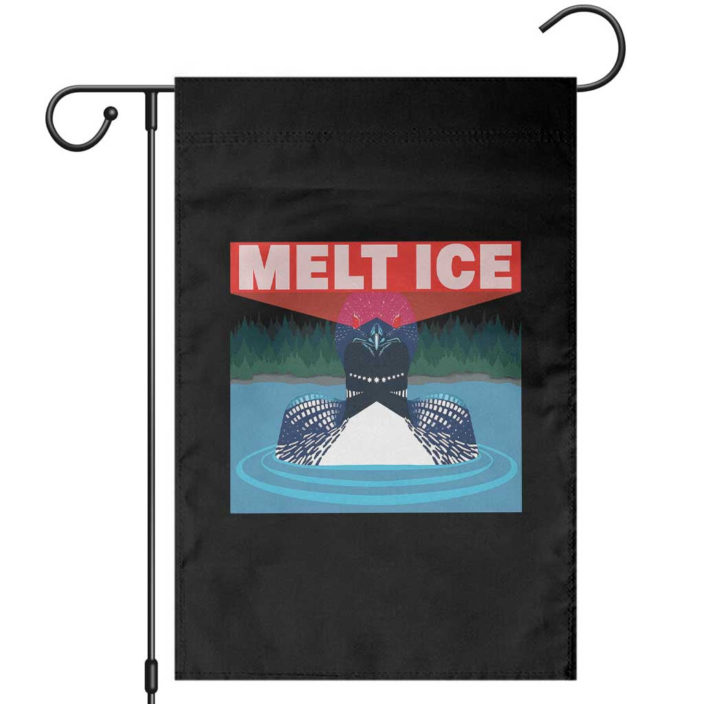 Melt Ice Red Eye Laser Loon Garden Flag Political Resistance Minnesota Protest