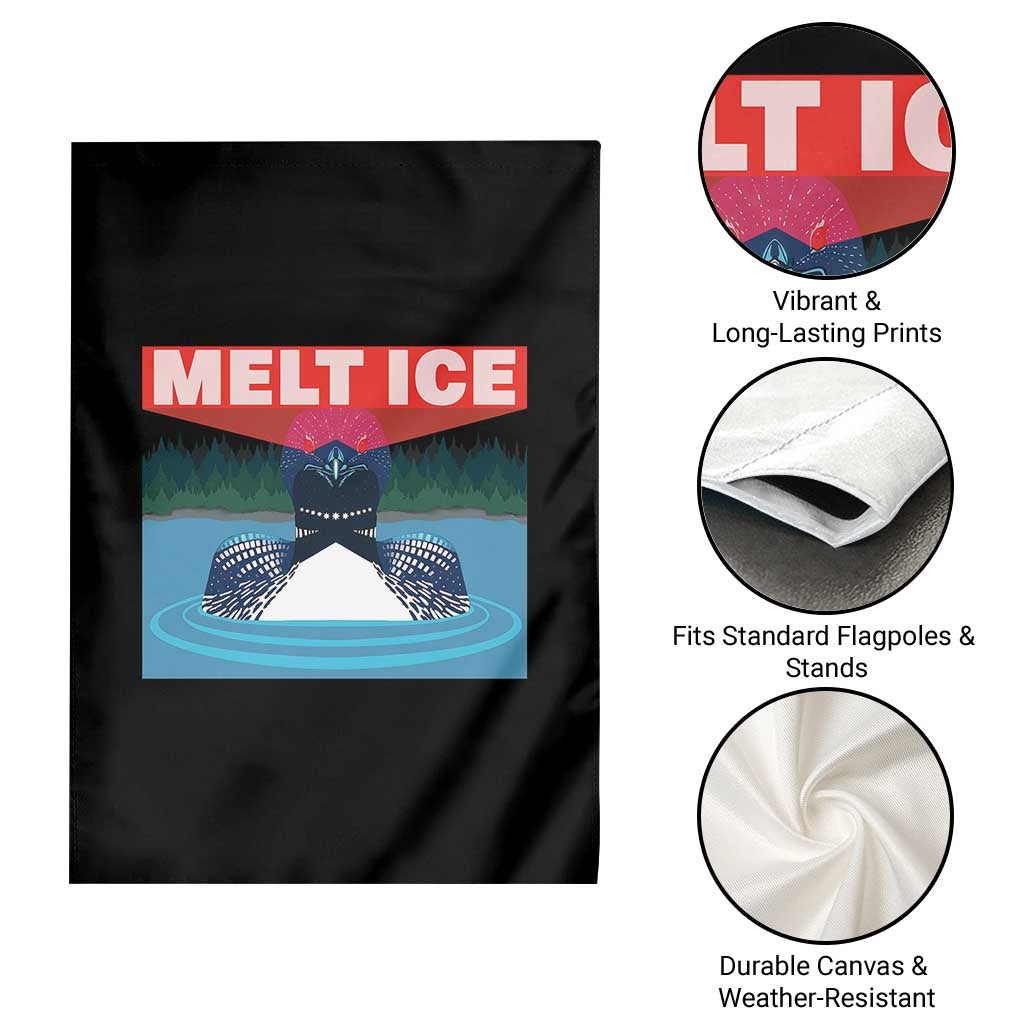 Melt Ice Red Eye Laser Loon Garden Flag Political Resistance Minnesota Protest