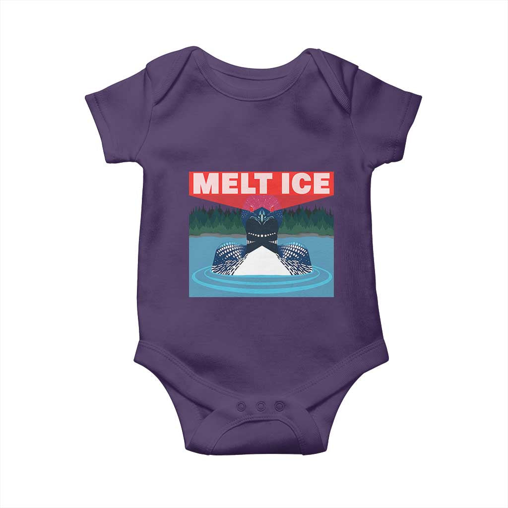 Melt Ice Red Eye Laser Loon Baby Onesie Political Resistance Minnesota Protest