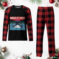 Melt Ice Red Eye Laser Loon Plaid Pajama Set Political Resistance Minnesota Protest