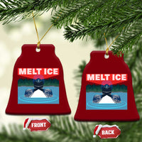 Melt Ice Red Eye Laser Loon Ceramic Ornament Political Resistance Minnesota Protest