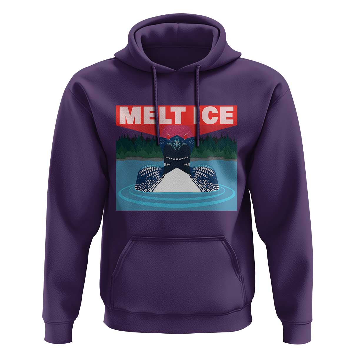 Melt Ice Red Eye Laser Loon Hoodie Political Resistance Minnesota Protest