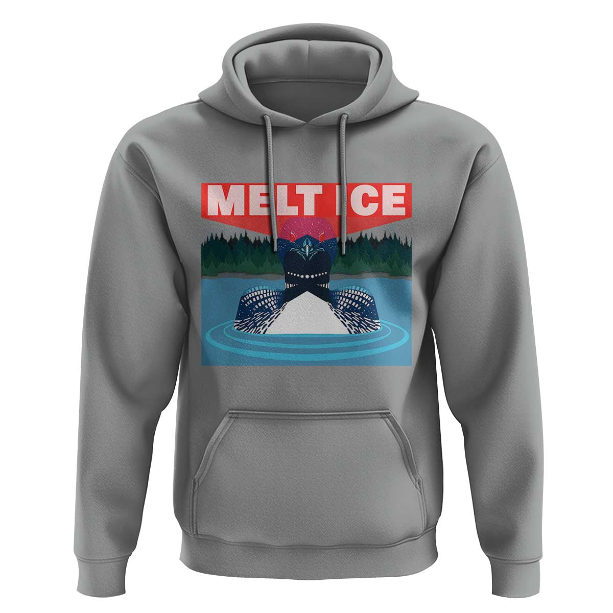 Melt Ice Red Eye Laser Loon Hoodie Political Resistance Minnesota Protest