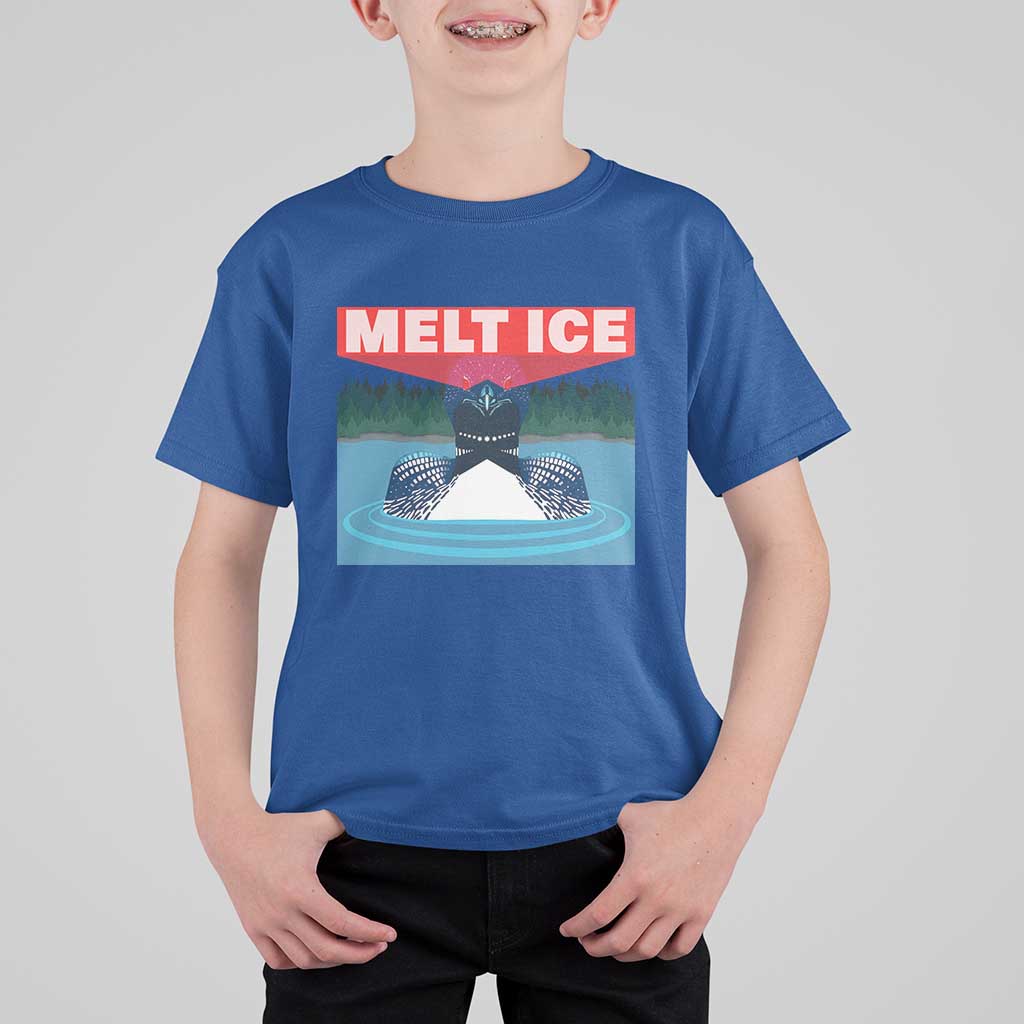 Melt Ice Red Eye Laser Loon T Shirt For Kid Political Resistance Minnesota Protest