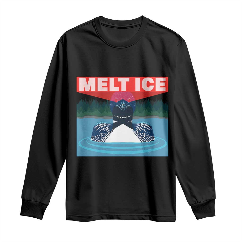 Melt Ice Red Eye Laser Loon Long Sleeve Shirt Political Resistance Minnesota Protest