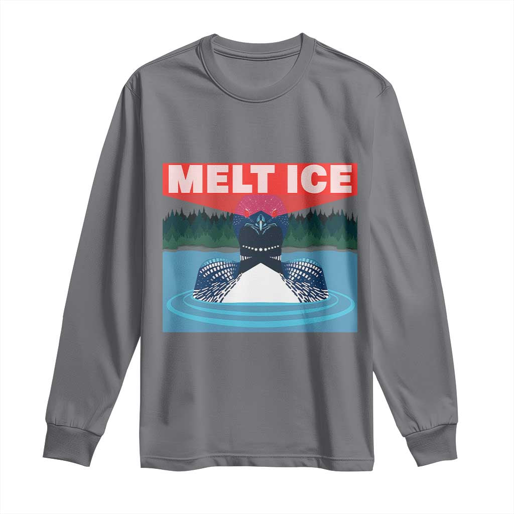 Melt Ice Red Eye Laser Loon Long Sleeve Shirt Political Resistance Minnesota Protest