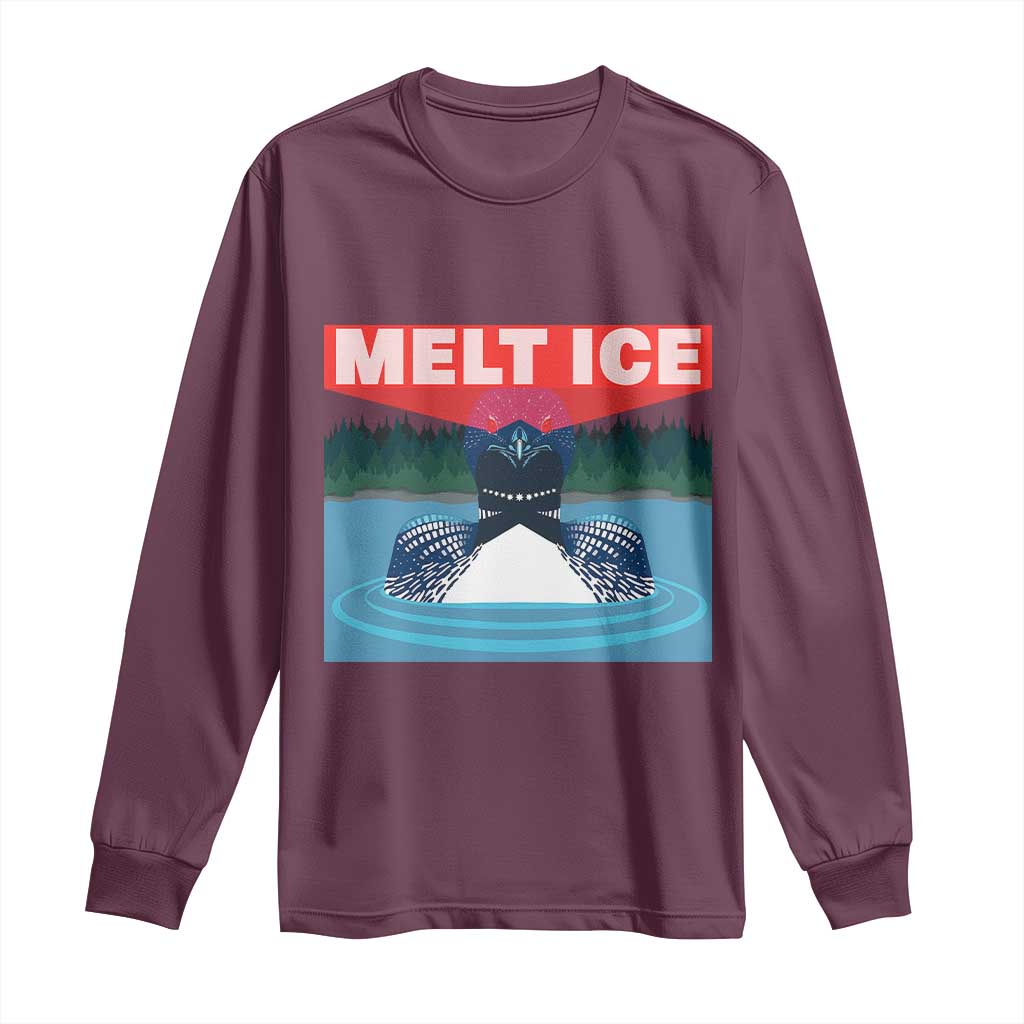Melt Ice Red Eye Laser Loon Long Sleeve Shirt Political Resistance Minnesota Protest
