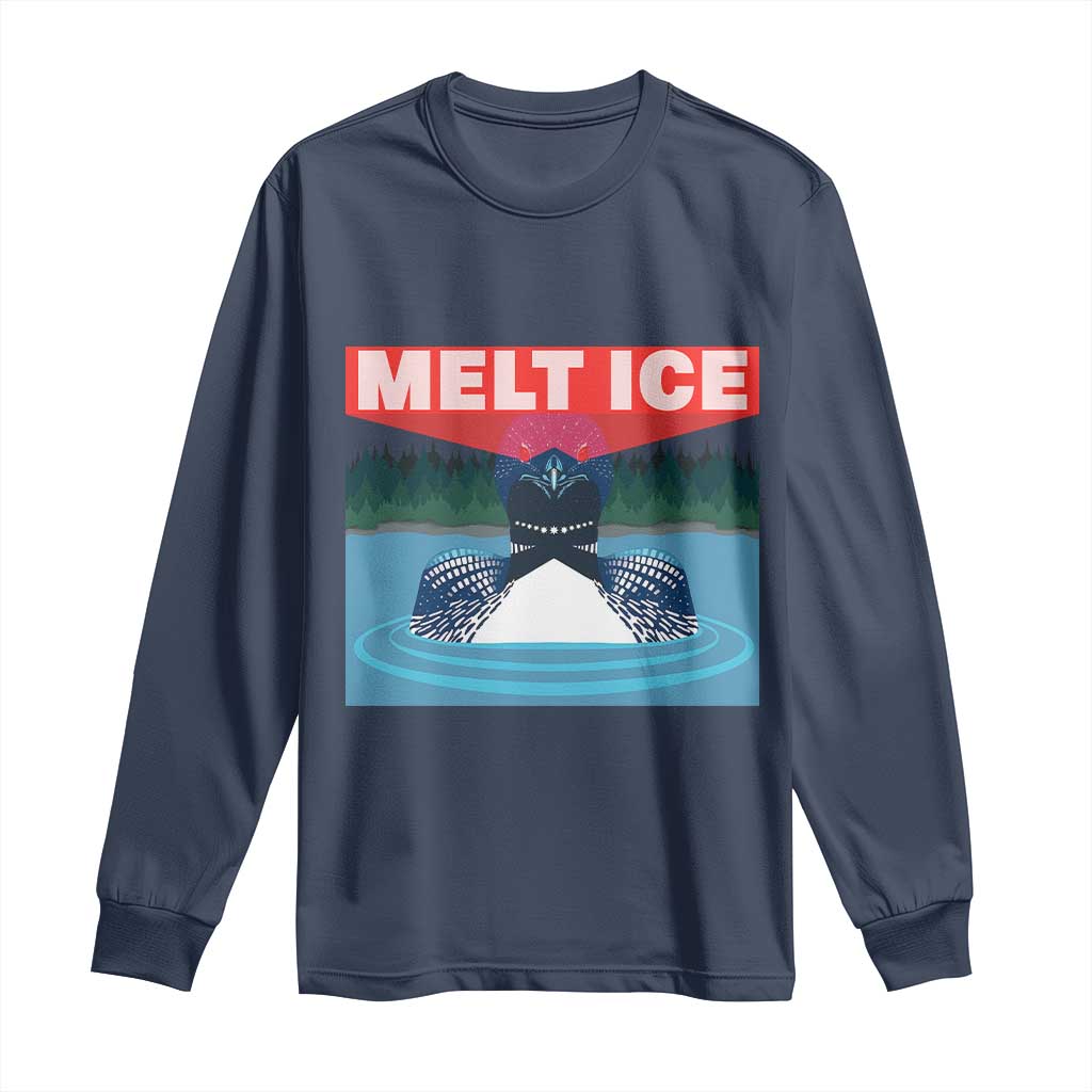 Melt Ice Red Eye Laser Loon Long Sleeve Shirt Political Resistance Minnesota Protest