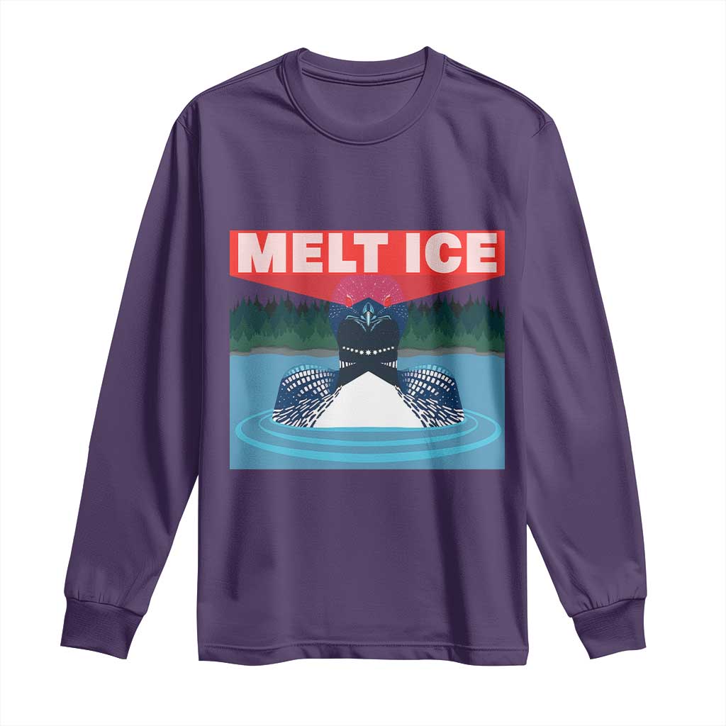 Melt Ice Red Eye Laser Loon Long Sleeve Shirt Political Resistance Minnesota Protest