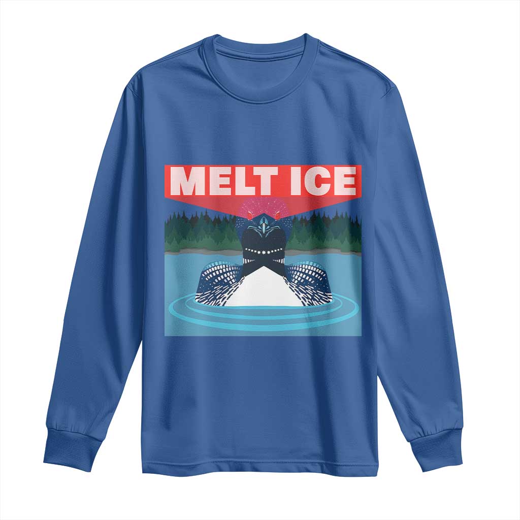 Melt Ice Red Eye Laser Loon Long Sleeve Shirt Political Resistance Minnesota Protest