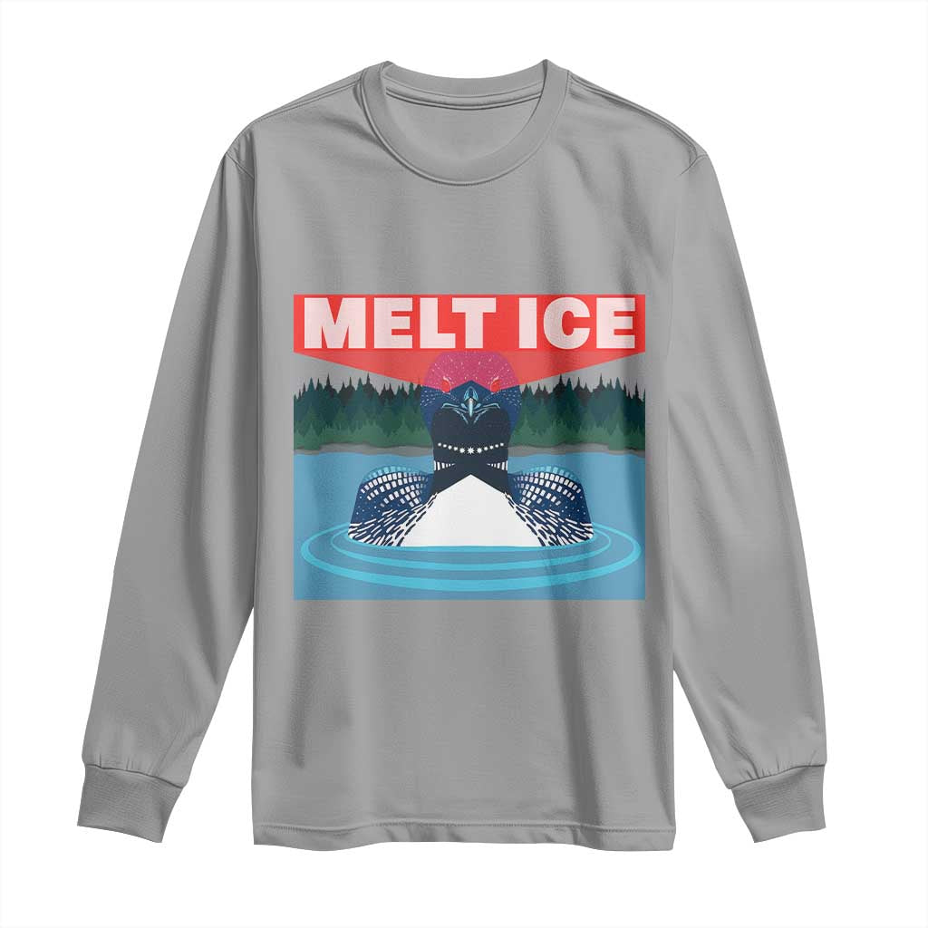 Melt Ice Red Eye Laser Loon Long Sleeve Shirt Political Resistance Minnesota Protest